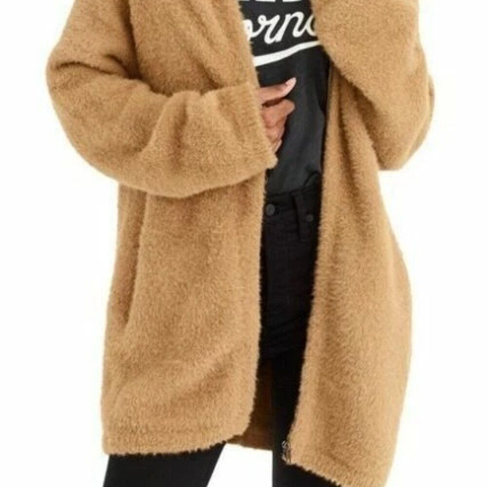 J. CREW X Point Sur‎ Jacket S Oversized Tan Teddy Zip Up Oversized Cardigan Coat